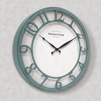 Presentime & Co 13" Farmhouse Series Wall Clock, Shiplap Style, Silent No - Image 3