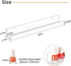 upsimples 6 Pack Clear Acrylic Shelves, 1.7" x12" Clear Wall Shelves - Image 3