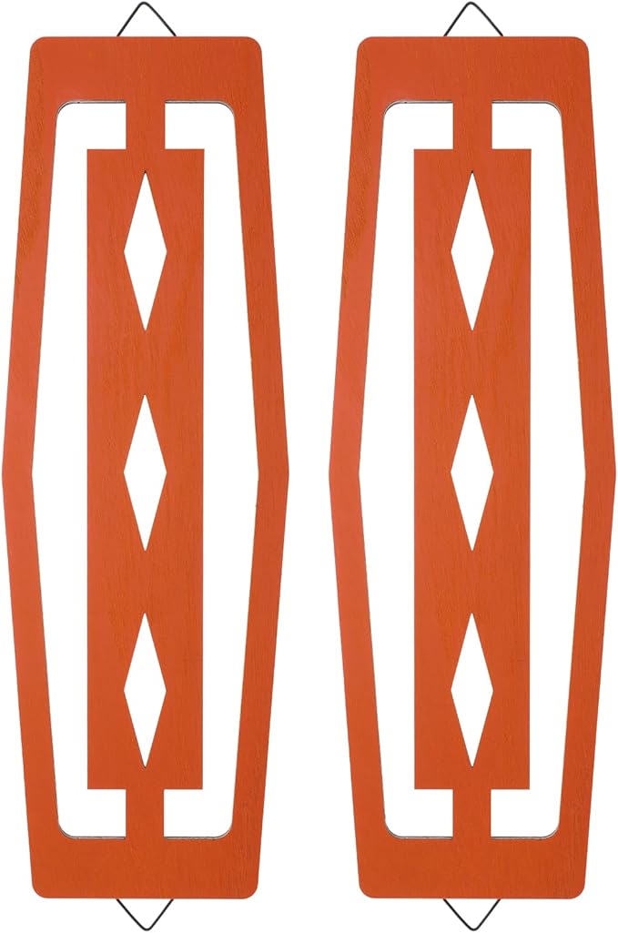 CroBlissful 2 Pcs Modern Mid Century Wall Art Wood Mid Century Elegance Decor by CroBlissful