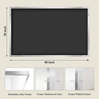 Koonmi Silver Rectangle Wall Mirror, 30x48 Inch Bathroom Mirror, Aluminum Frame - Image 2