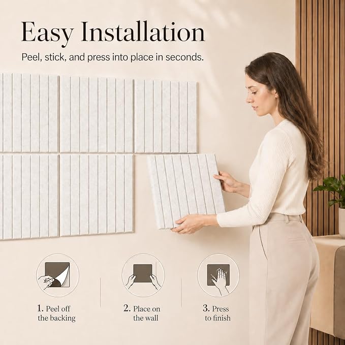Large Cork Boards for Walls – 36" x 24" Self Adhesive Felt Wall Tiles - Image 4