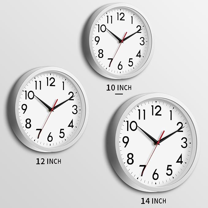 DAXSMY Wall Clock Modern Battery Operated 10 Inch Simpel Silent Non Ticking - Image 3