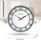 Presentime & Co 13" Farmhouse Series Wall Clock, Shiplap Style, Silent No - Image 7