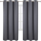 LEMOMO Grey Blackout Curtains 42 x 72 Inch Length/Set of 2 Curtain - Image 2