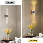Modern Wall Sconces Set of Two in Brushed Nickel Finish 18 Inch 3000K-6000K Led - Image 8
