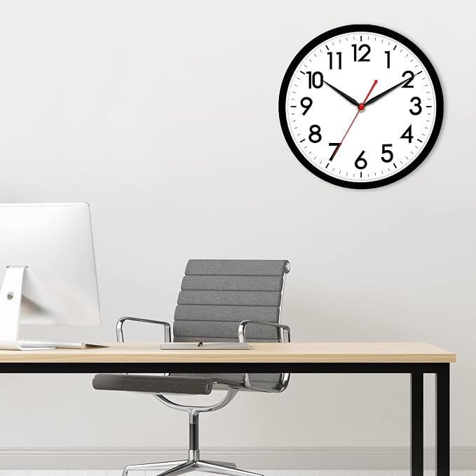 AKCISOT 14 Inch Wall Clock Silent Non-Ticking Modern Wall Clocks Battery - Image 6