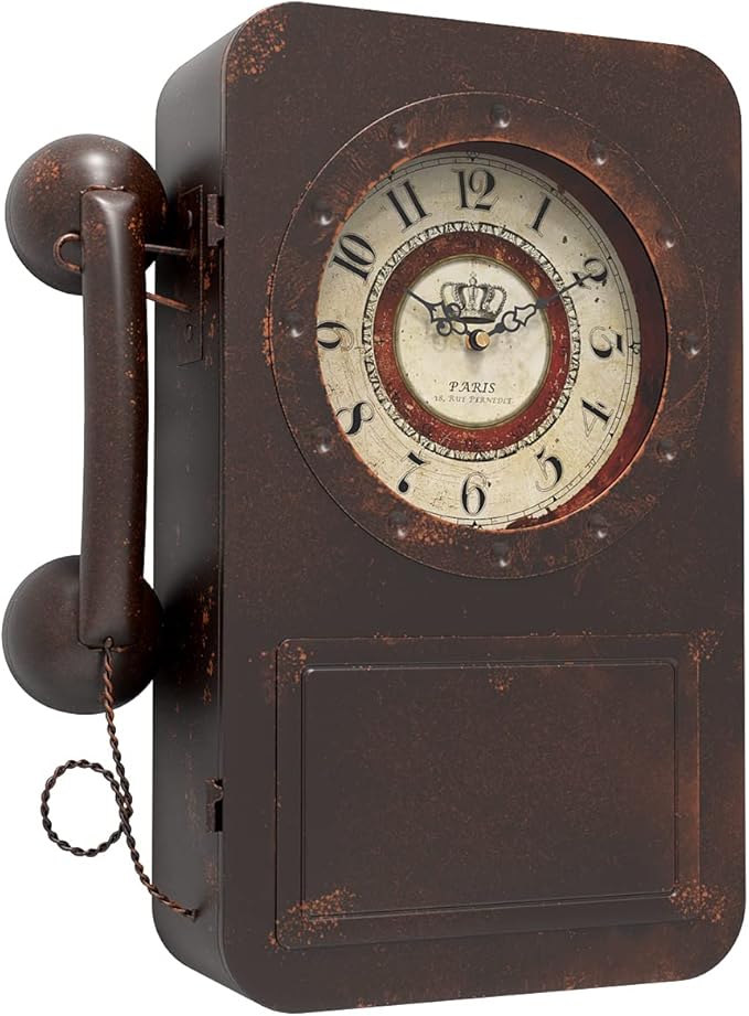 Abdurey Retro Old Telephone Wall Clock by Abdurey
