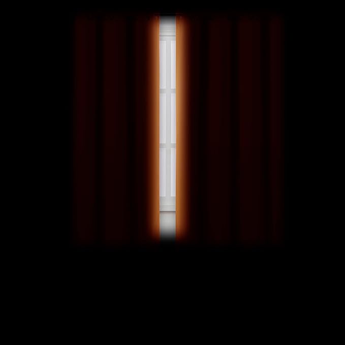 LEMOMO Orange Blackout Curtains 66 x 63 Inch Length/Set of 2 Curtain - Image 3