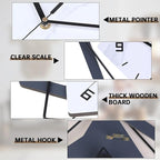 Wall Clock with Pendulum, Silent Quality Quartz Battery Operated, Metal Modern - Image 2