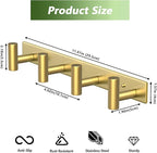 Wall Mounted Coat Rack-4 Hooks, Heavy Duty Stainless Steel Wall Hooks - Image 4