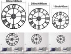 Antique Tower 30 inch Large Roman Numeral Wall Clock, Indoor Outdoor Patio - Image 4