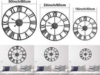 Antique Tower 24 inch Large Roman Numeral Wall Clock, Indoor Outdoor Patio - Image 4