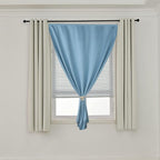 AJAZZ 100% Blackout Self Adhesive Curtains Small Window Short Temporary - Image 7