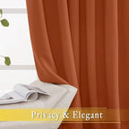 NICETOWN Burnt Orange Blackout Curtain - Image 5
