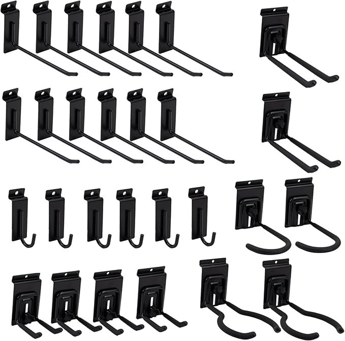 Slat Wall Accessories 28 PCS Garage Hooks Heavy Duty Slatwall Panel Hook by FRAYSCENT