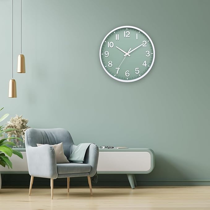 Wall Clocks Battery Operated 10 inch Modern Wall Clock, Silent Non Ticking Wall - Image 8