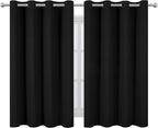LEMOMO Black Thermal Blackout Curtains/52 x 45 Inch/Set of 2 Panels Room - Image 2