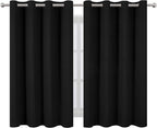 LEMOMO Black Thermal Blackout Curtains/52 x 54 Inch/Set of 2 Panels Room - Image 2