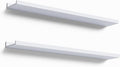Boswillon 36 Inches Long Floating Shelves Wall Mounted, 2 Set Modern White Shelf by Boswillon
