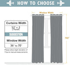 ChrisDowa Room Darkening Curtains 102 Inches Long 2 Panels Set - Image 5