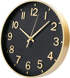 HZDHCLH Black Wall Clocks Battery Operated, 12 inch Silent Non Ticking Modern - Image 2