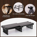 SCUNDA Wall Rack with 20 Hooks, Wooden Wall Expandable Coat Rack - Image 2