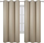 LEMOMO Beige Thermal Blackout Curtains/42 x 72 Inch/Set of 2 Panels Room - Image 2
