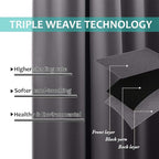 NICETOWN Grey Full Shade Curtain Panels, Pair of Energy Smart & Noise Blocking - Image 6