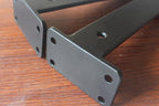 2 Pack - 8 inch Black Hidden L Shelf Bracket Iron Floating Shelf Brackets - Image 4