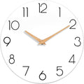 cicininc Wall Clock, 14 Inch Wooden Silent Non-Ticking, Decorative Battery by CICININCOfficial