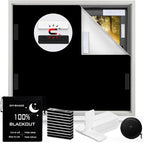 100% Blackout Blind Magnetic Blackout Window Cover 118 x 57Inch, Media Room by BirdNest