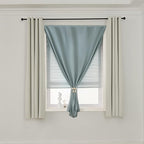 AJAZZ 100% Blackout Self Adhesive Curtains Small Window Short Temporary - Image 7