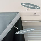 AJAZZ 100% Black Out Curtains Adhesive Blackout Temporary Curtain Rod No - Image 5