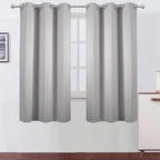 LEMOMO Light Grey Blackout Curtains 38 x 63 Inch Length/Set of 2 Curtain by Lemomo