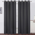 LEMOMO Blackout Curtains 66 x 84 inch/Dark Grey Curtains Set of 2 by Lemomo