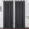 LEMOMO Blackout Curtains 52 x 84 inches Long Dark Grey Curtains Set of 2 Panels by Lemomo