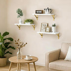 Fixwal Floating Shelves for Wall, Wood Wall Mounted Shelves for Bedroom - Image 2
