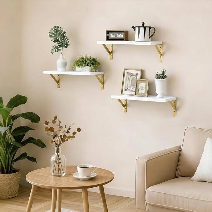 Fixwal Floating Shelves for Wall, Wood Wall Mounted Shelves for Bedroom - Image 2