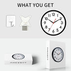 AKCISOT 14 Inch Wall Clock Silent Non-Ticking Modern Wall Clocks Battery - Image 8