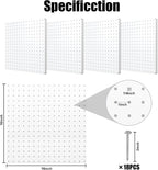 Peg Board, 16”×16”Large Heavy Duty Metal Pegboard Panels - Image 2