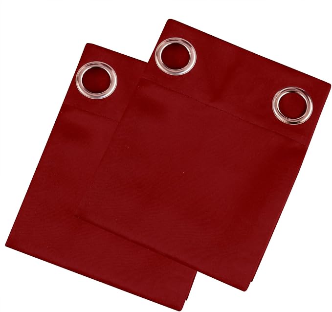LEMOMO Blackout Curtains 52 x 120 Inch Long Red Curtains Set of 2 Panels Room - Image 9