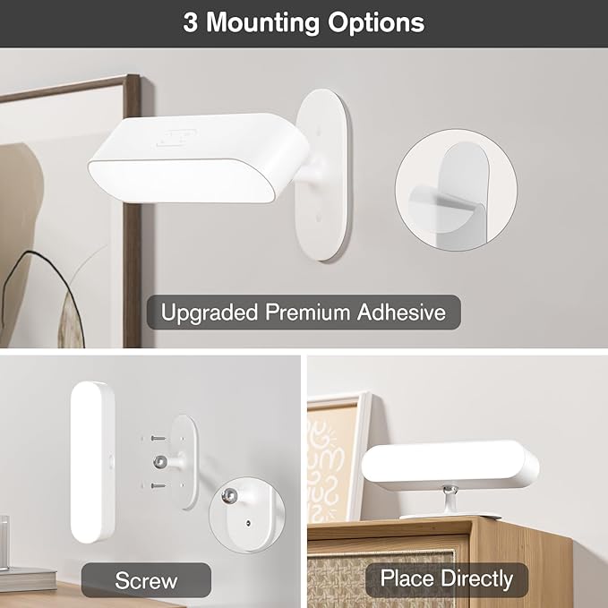 Hensam Battery Operated Wall Sconces, Wireless LED Wall Sconce Set of Two - Image 4