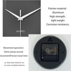 XFM Modern Wall Clock 14 Inch Silent Wall Clocks Battery Operated Grey Simple - Image 6