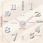 AILILIFE 20-28 Inch DIY Wall Clock 3D Frameless Silent Non-Ticking, Modern - Image 3