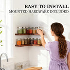 Floating Corner Shelves, Wall Shelf Set of 2, Shelves - Image 4