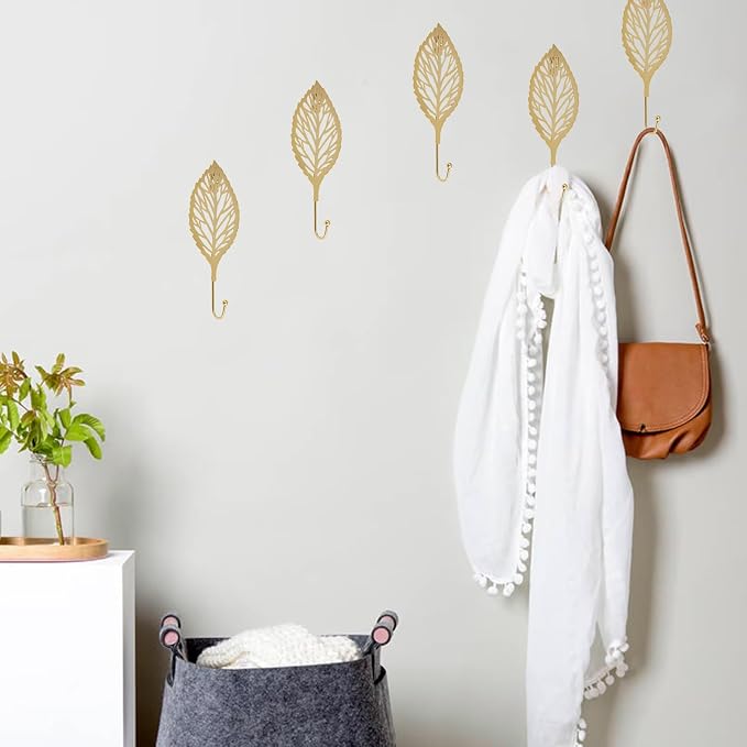 MOROBOR 4Pcs Decorative Leaves Iron Hooks - Image 7
