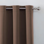 LEMOMO Blackout Curtains 52 x 90 Inch Long Chocolate Curtains Set of 2 Panels - Image 6