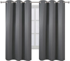 LEMOMO Grey Blackout Curtains 42 x 63 Inch Length/Set of 2 Curtain - Image 2