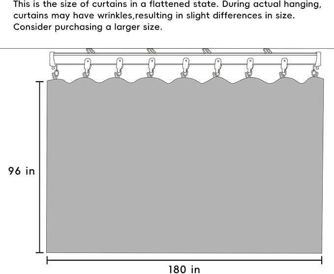 Hoeflife Room Divider Curtains Blackout Floor to Ceiling Curtain - Image 7