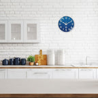 XNM Modern Analog Wall Clocks Battery Operated Navy Blue Wall Clock - Image 6